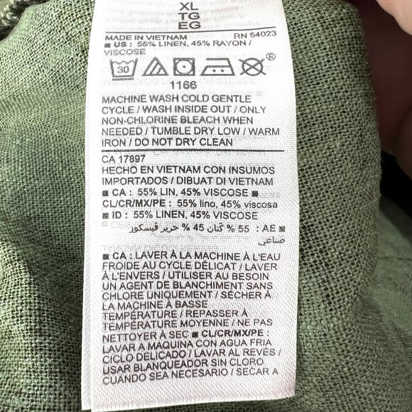 Old Navy Womens Linen Blend Camo Cargo Utility Drawstring Jogger Pants Size XL - Picture 8 of 9